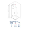 Duche de canto com portas de abrir DX407