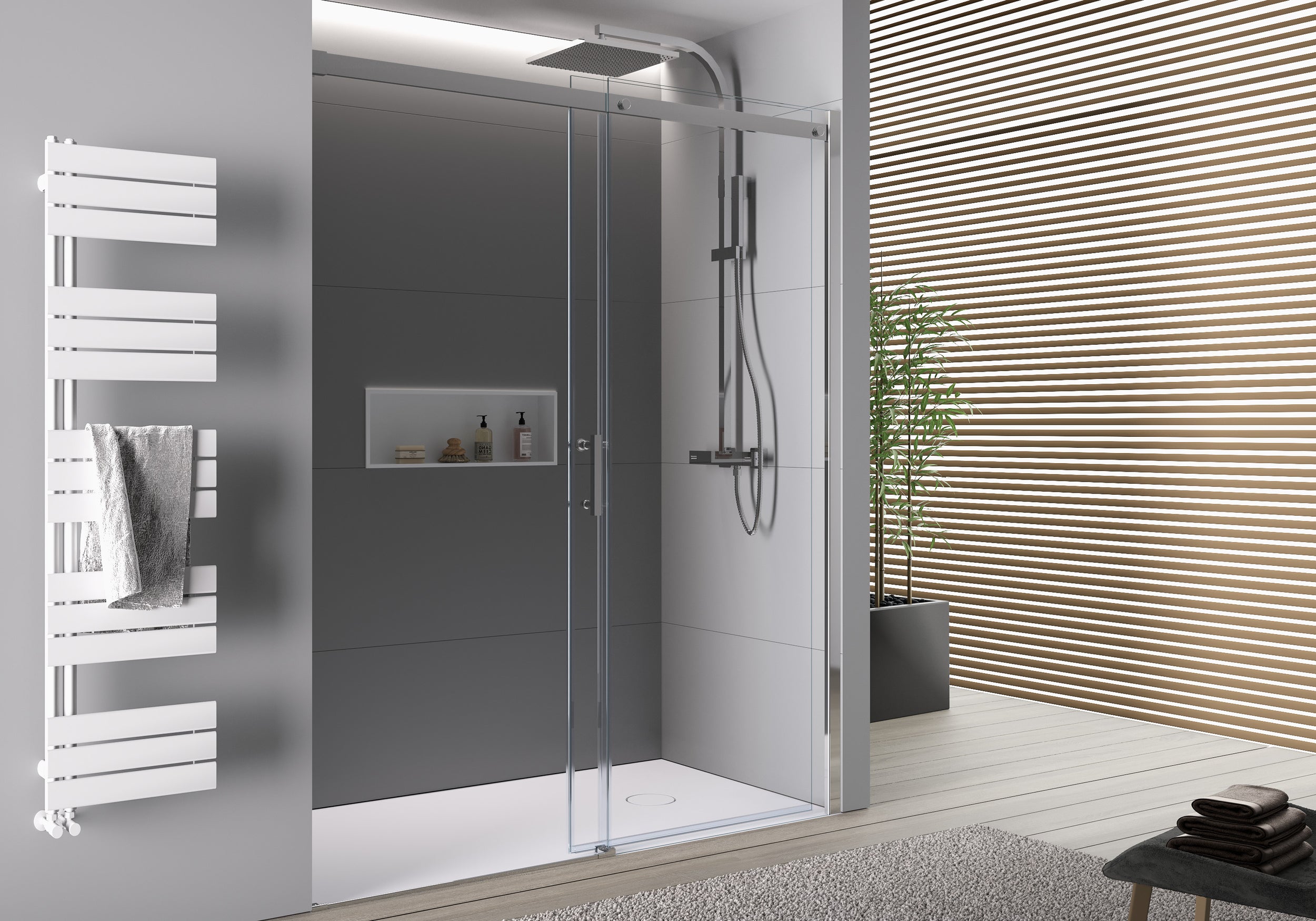 Chuveiro de encastrar com porta de correr DX806A FLEX