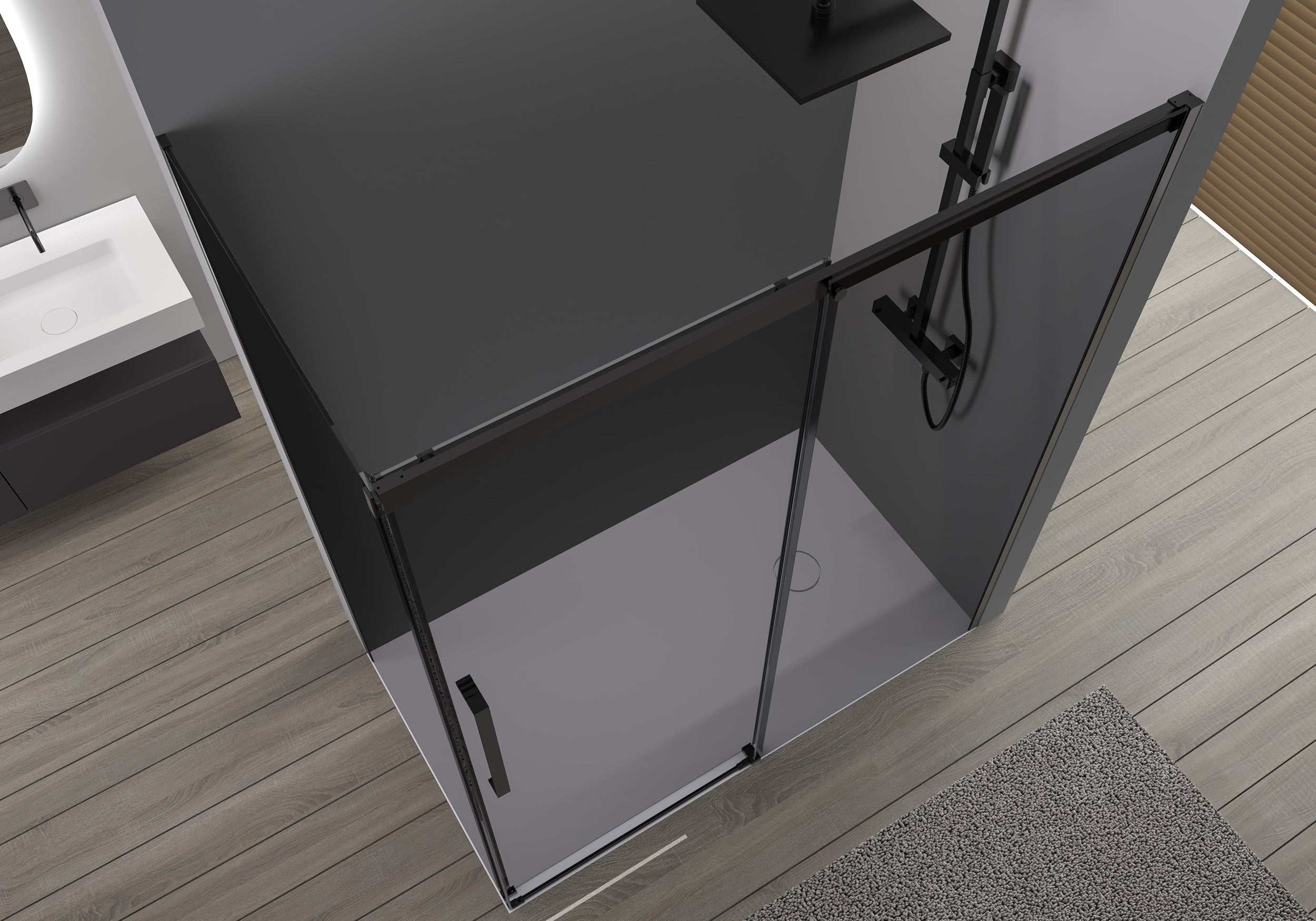 Duche de canto com porta de correr Soft-Close DX906 FLEX