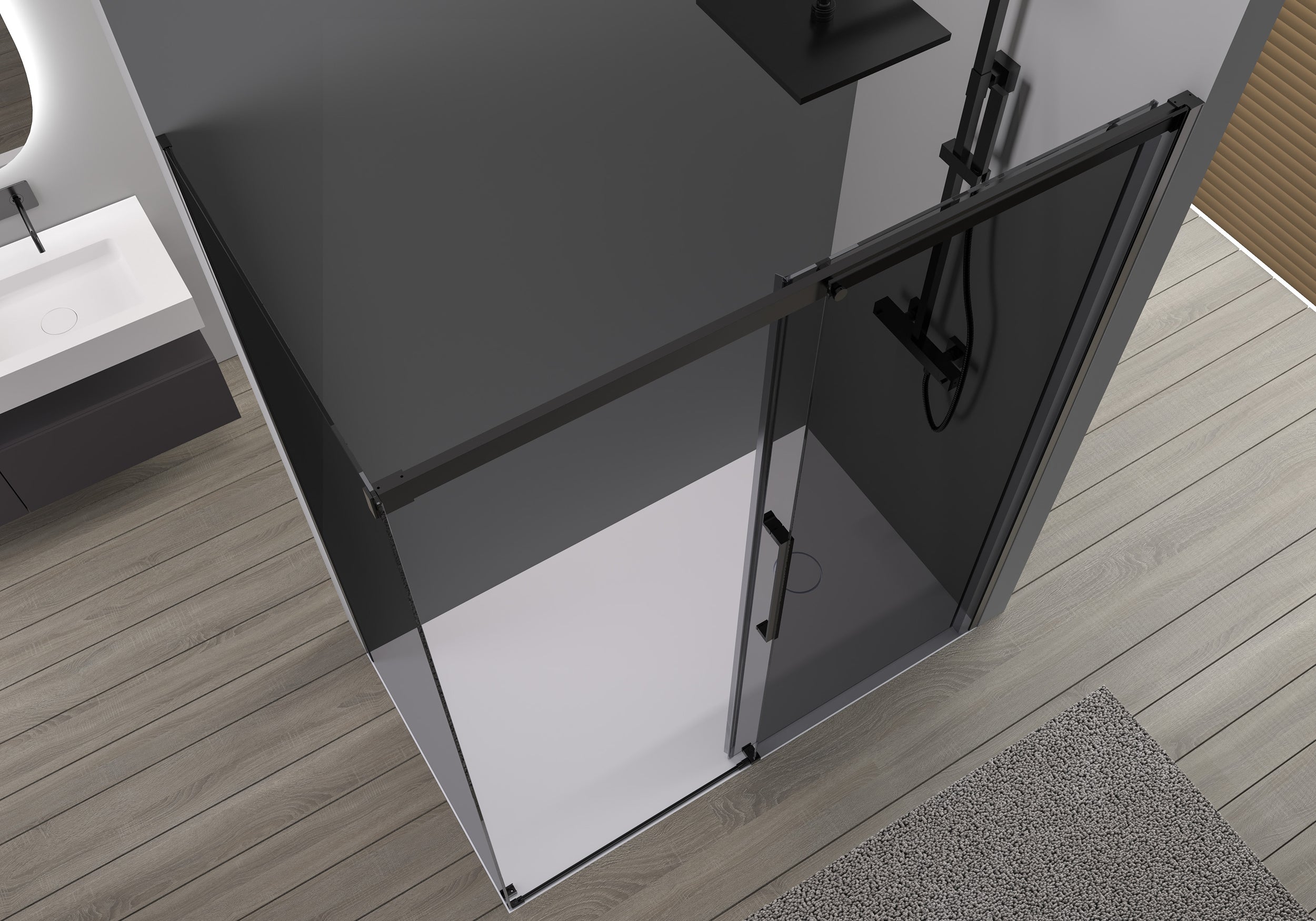 Duche de canto com porta de correr Soft-Close DX906 FLEX