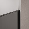 Cabina de duche Walk-in 10mm nano grey glass EX102 - 2 paredes de vidro perfil em aço inoxidável preto mate - largura selecionável