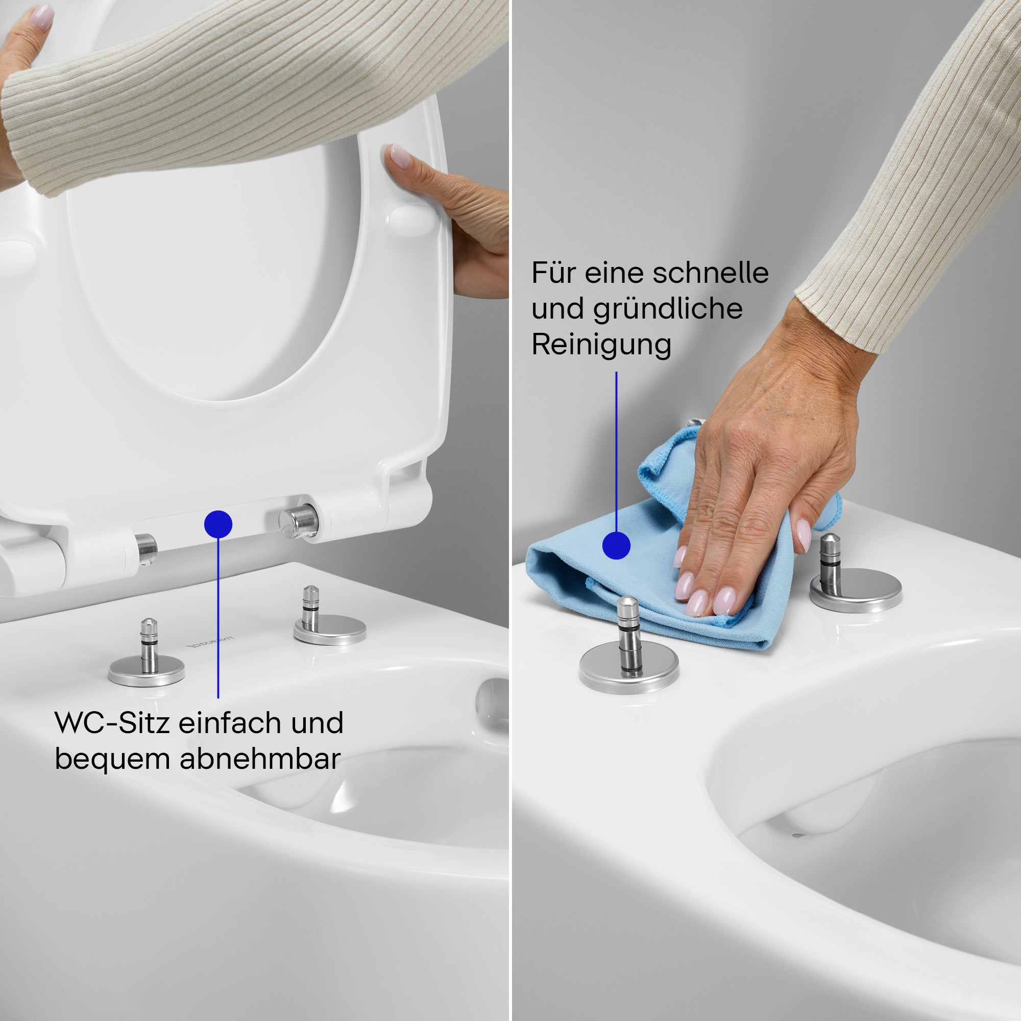 Assento de WC universal Duravit Univavo com mecanismo de fecho suave