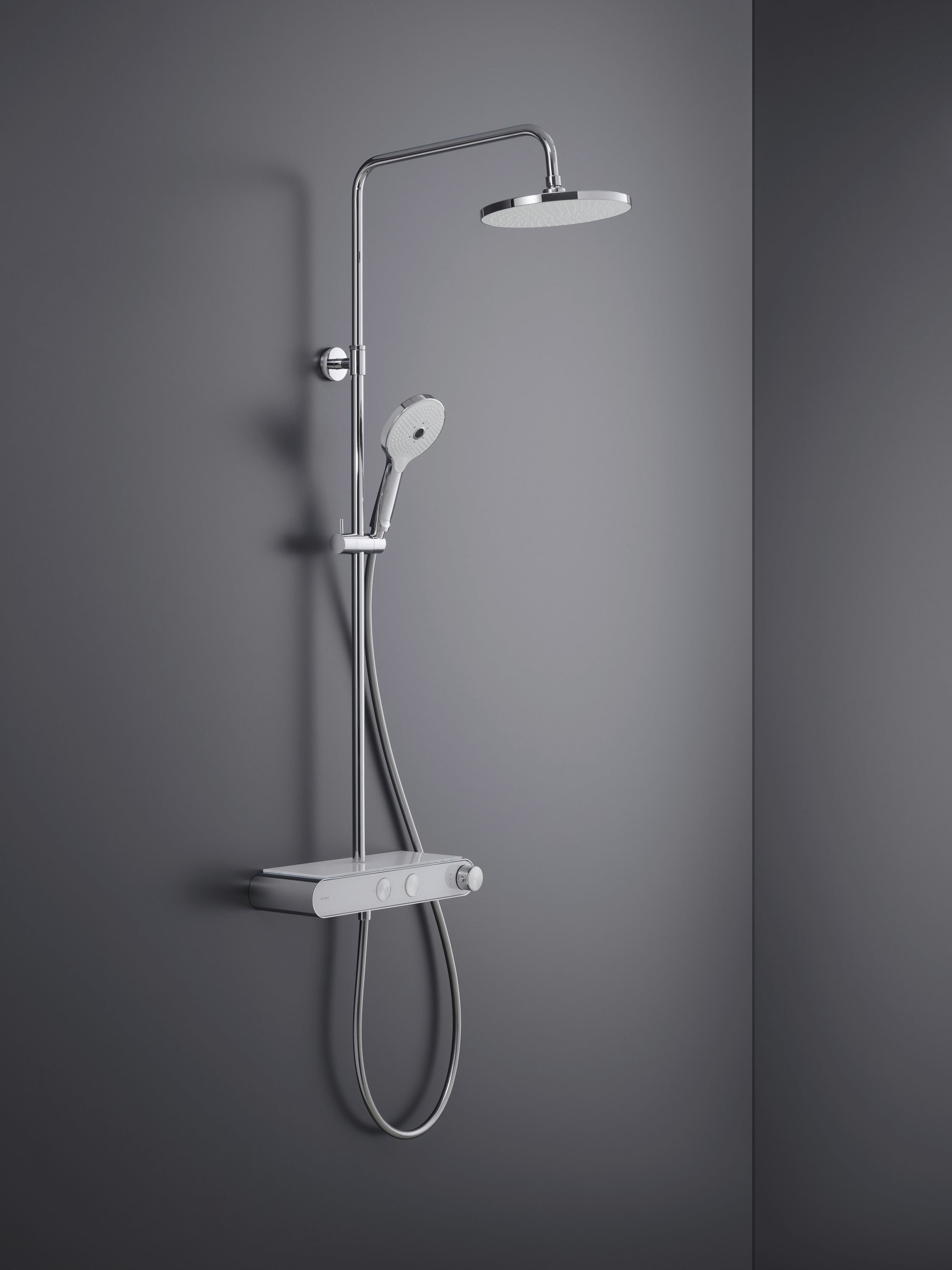 Duravit sistema de duche com termostato e prateleira de vidro