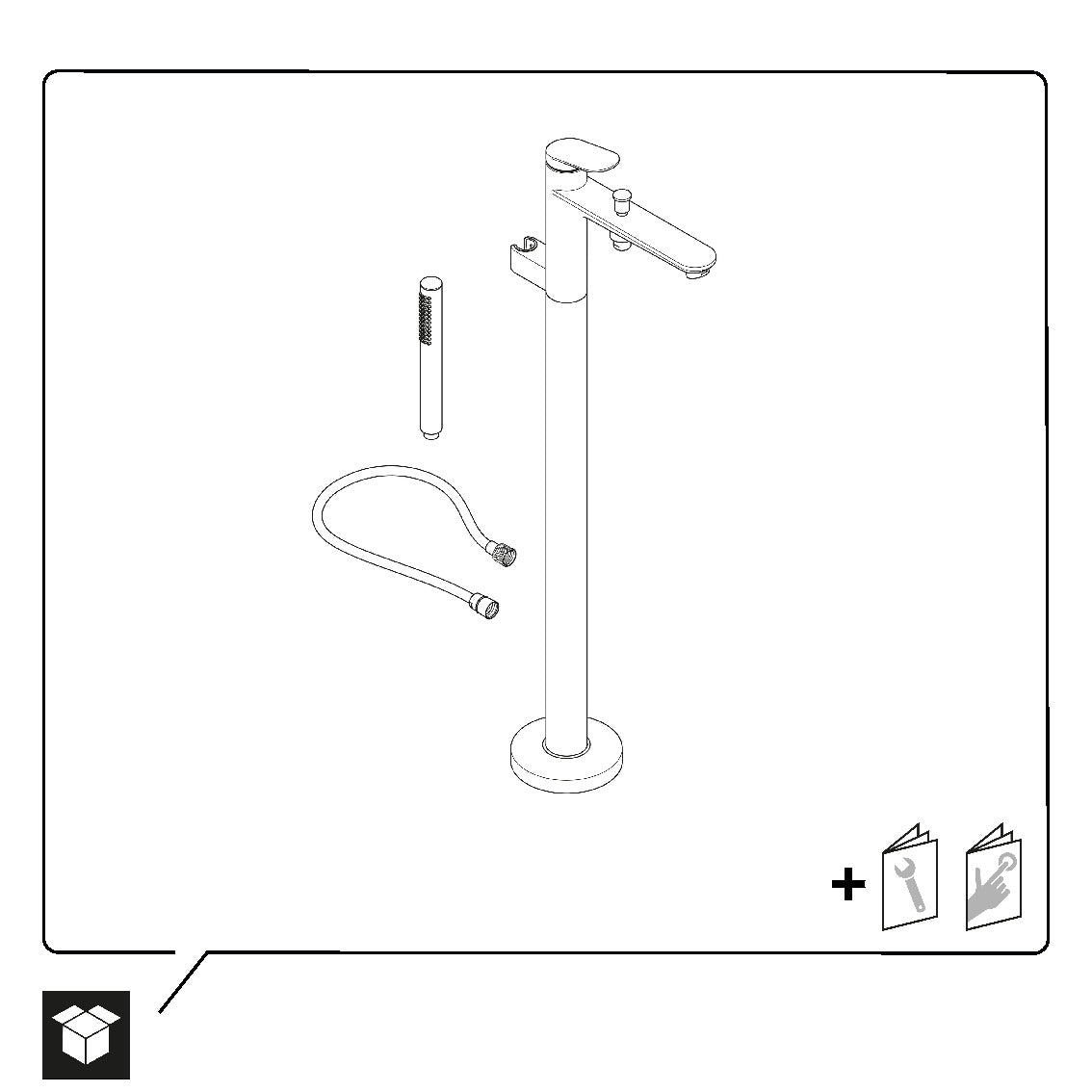  Duravit Wave Misturador de banheira de uma alavanca 
