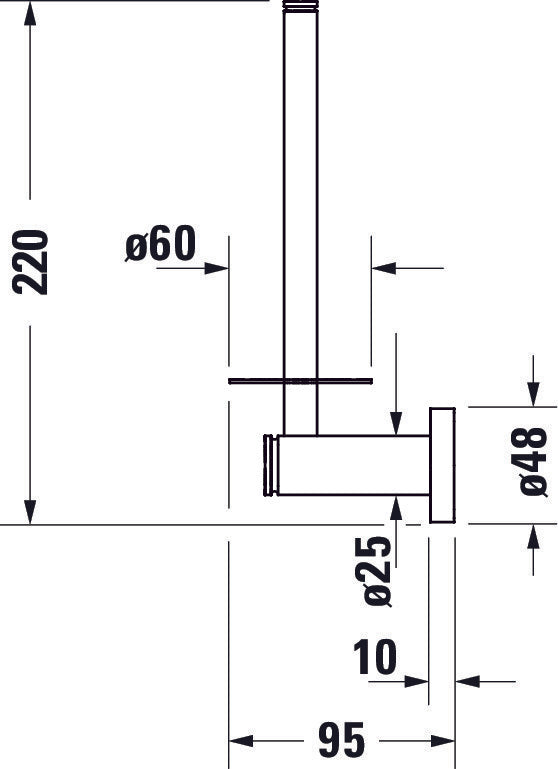 Duravit D-Code suporte para rolo de reserva para 1 rolo