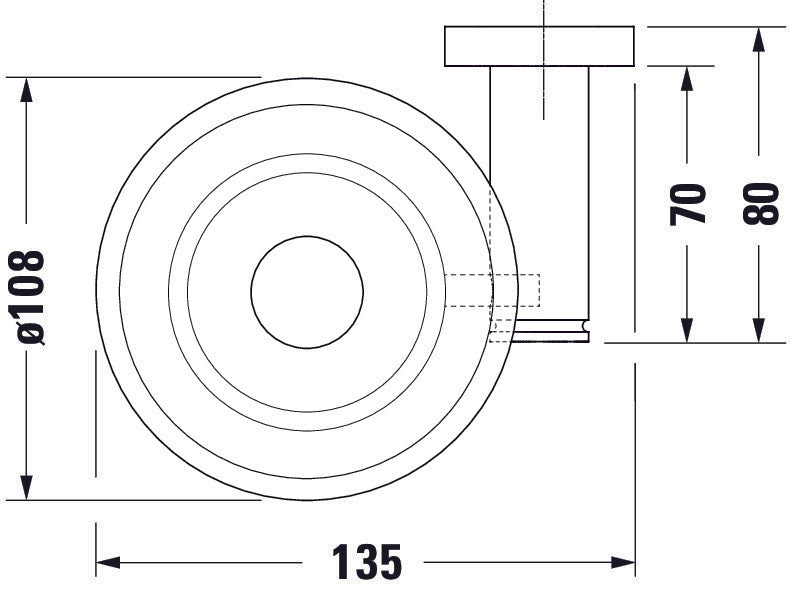 Duravit D-Code saboneteira Ø10 cm para 1 sabão