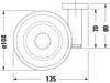 Duravit D-Code saboneteira Ø10 cm para 1 sabão