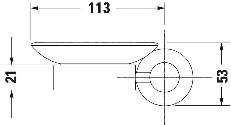 Duravit D-Code saboneteira Ø10 cm para 1 sabão