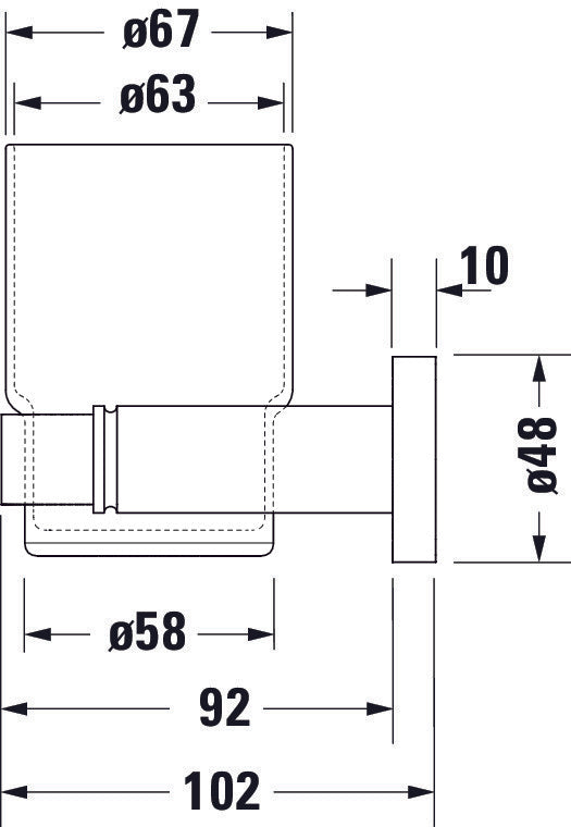 Duravit D-Code copo para escova de dentes