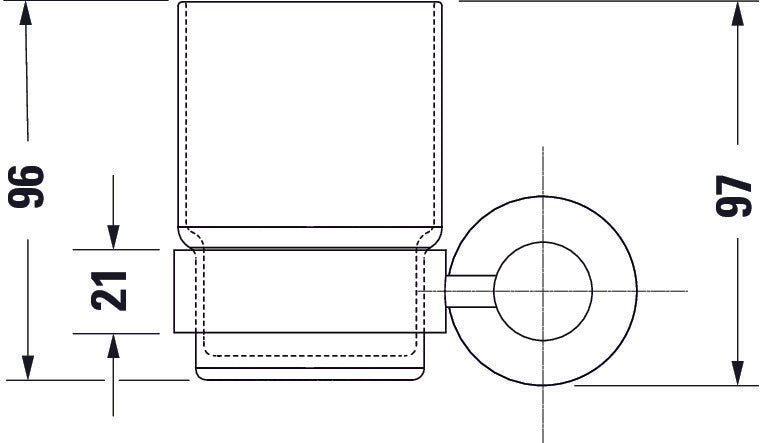 Duravit D-Code copo para escova de dentes