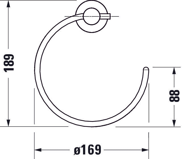 Duravit D-Code argola para toalhas 