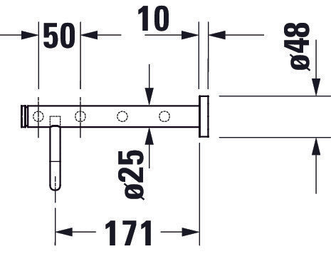 Duravit D-Code prateleira para toalhas 