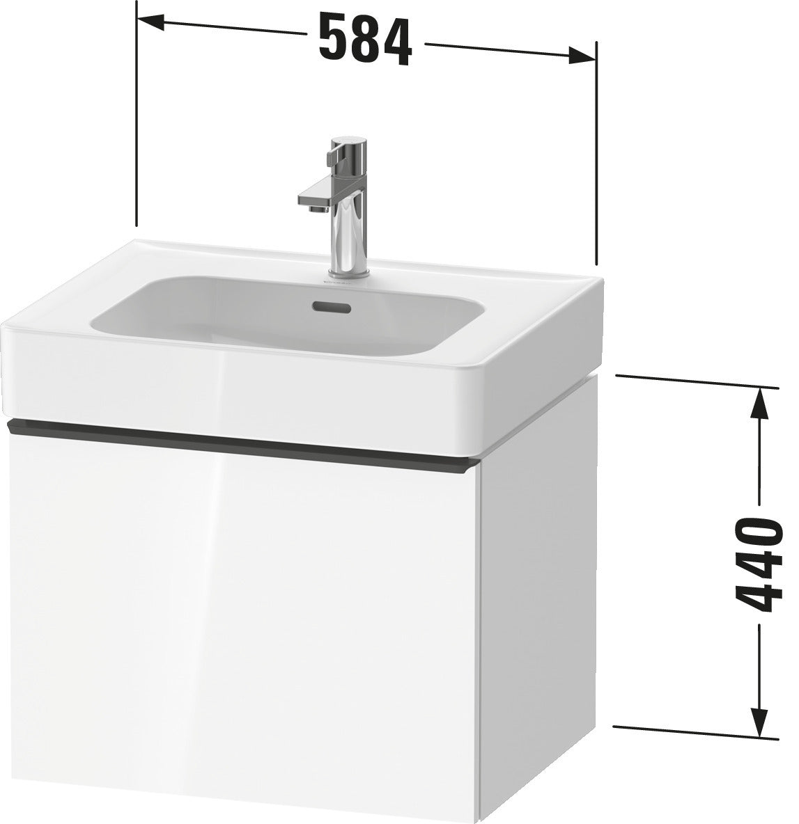 Conjunto de móveis de casa de banho Duravit Soleil - 60 cm 