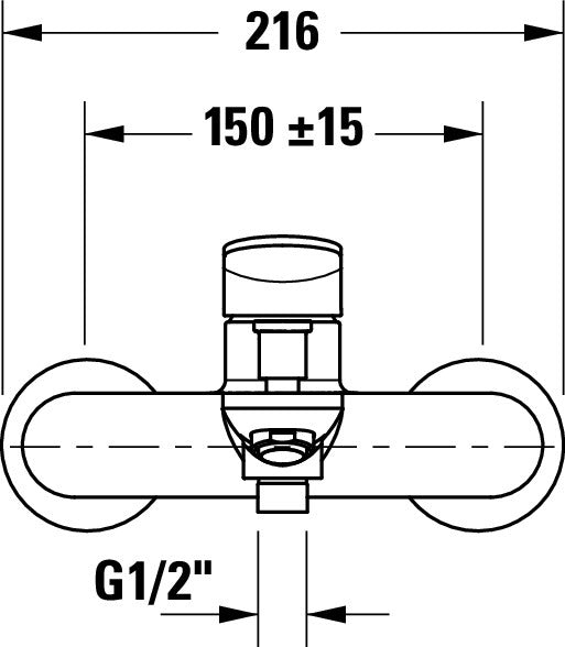 Duravit Wave Misturador de banheira monocomando visível - Cor selecionável
