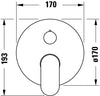 Duravit Wave misturador de chuveiro de embutir monocomando