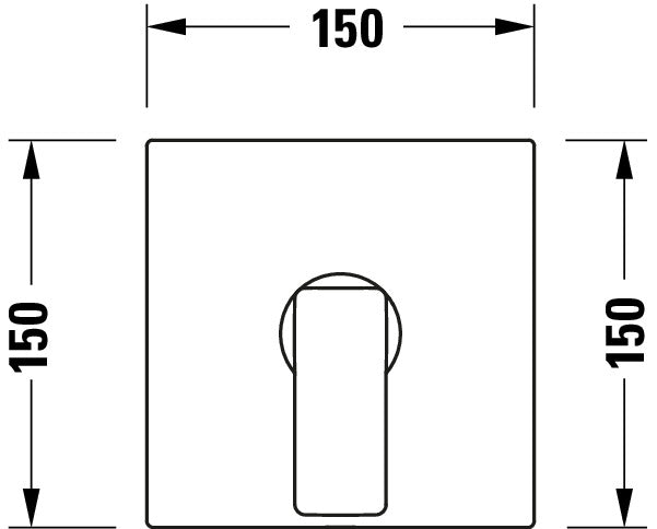 Misturadora monocomando de duche encastrável Duravit Manhattan