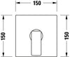 Misturadora monocomando de duche encastrável Duravit Manhattan