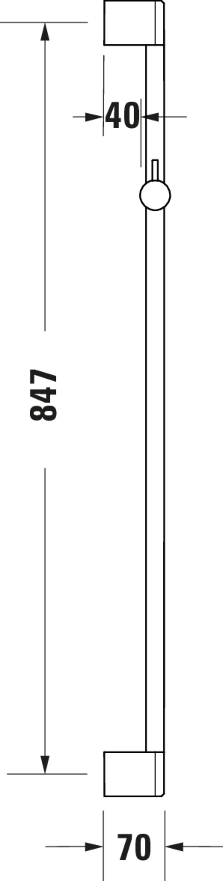 Misturador de chuveiro de superfície Duravit Wave com monocomando para ducha