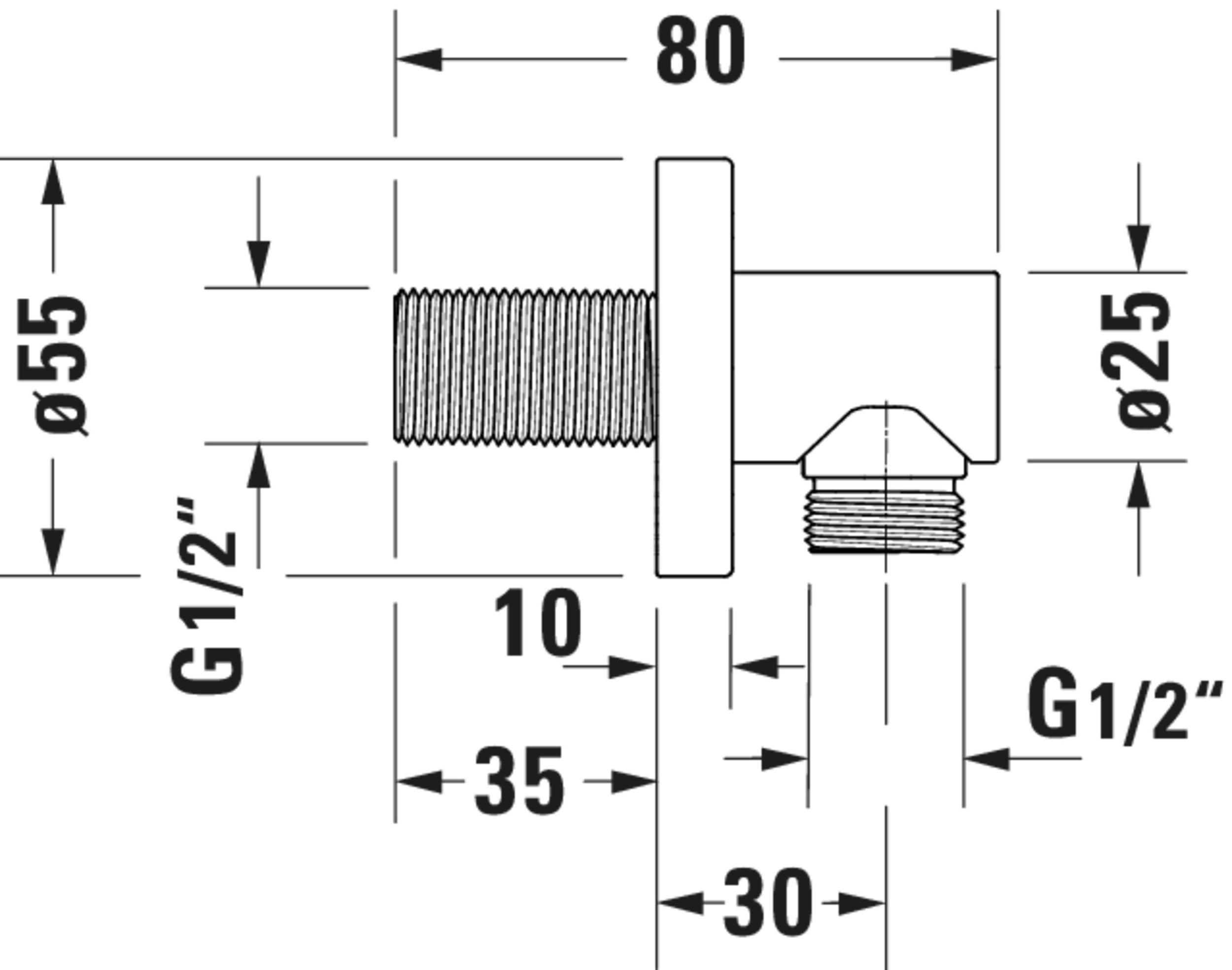 Misturadora termostática de embutir Duravit para duche