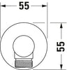 Duravit Universal curva de parede com suporte para chuveiro