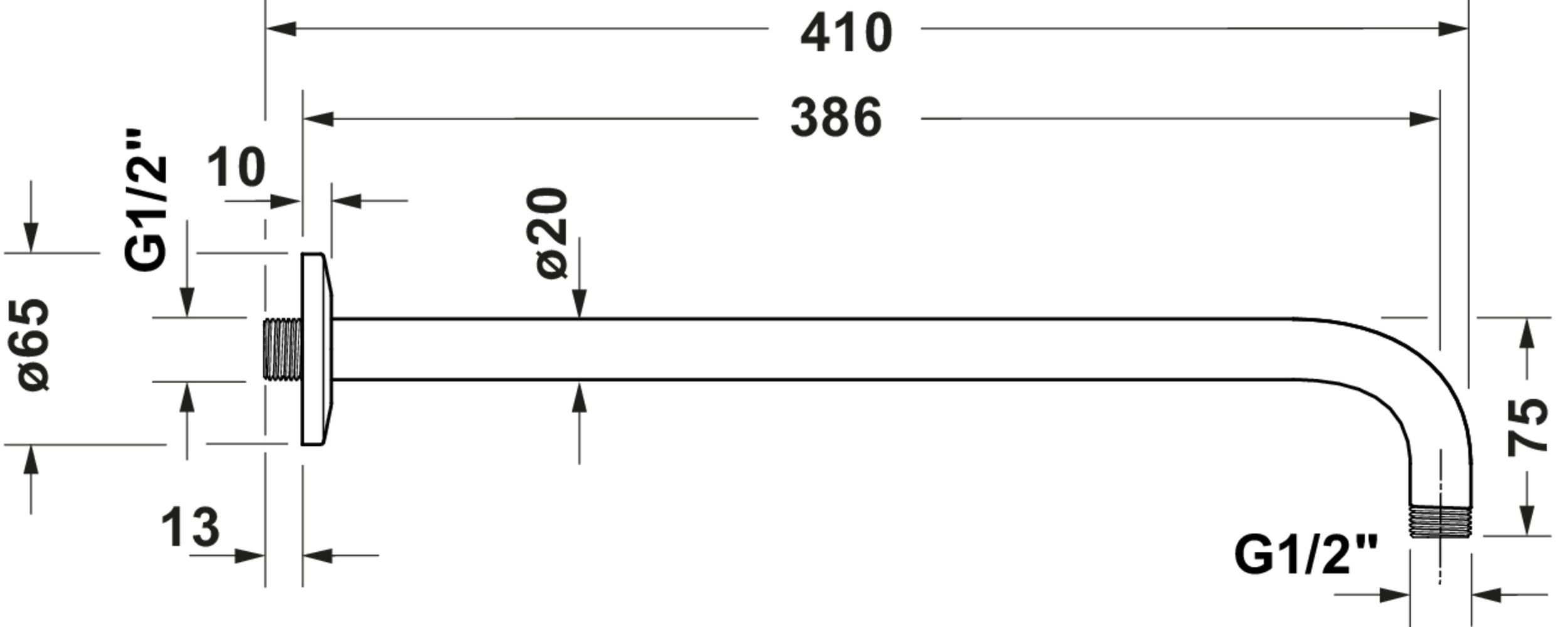 Sistema de duche embutido Duravit com termostato e chuveiro de teto