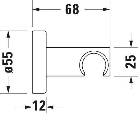Suporte universal para chuveiro Duravit