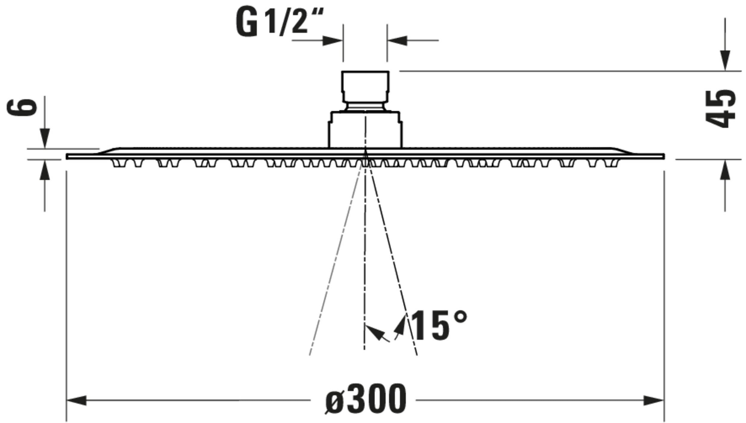 Duravit Universal chuveiro de teto