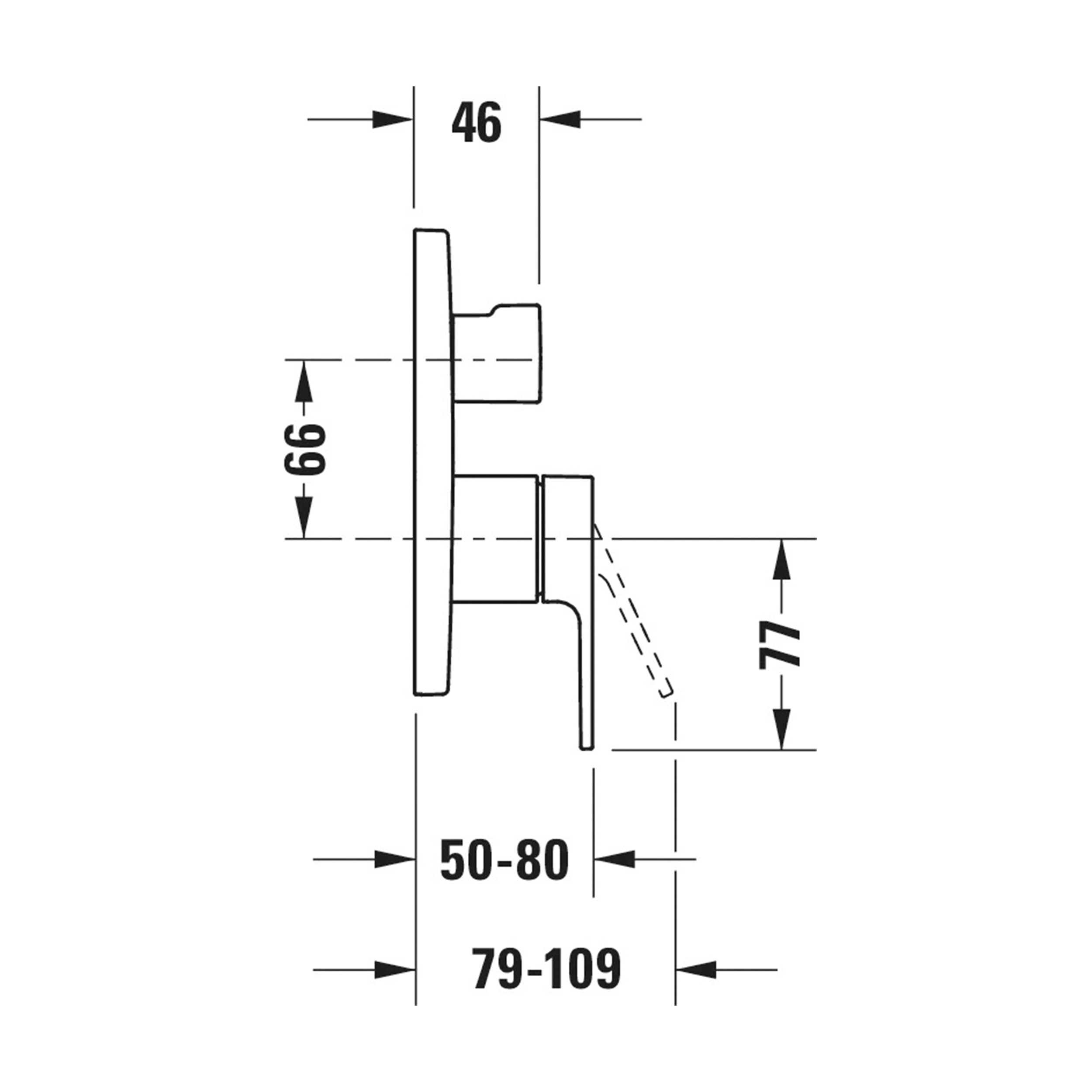 Duravit B.3 misturadora de banheira, encastrável, 2 consumidores, com combinação de fusíveis, cromada