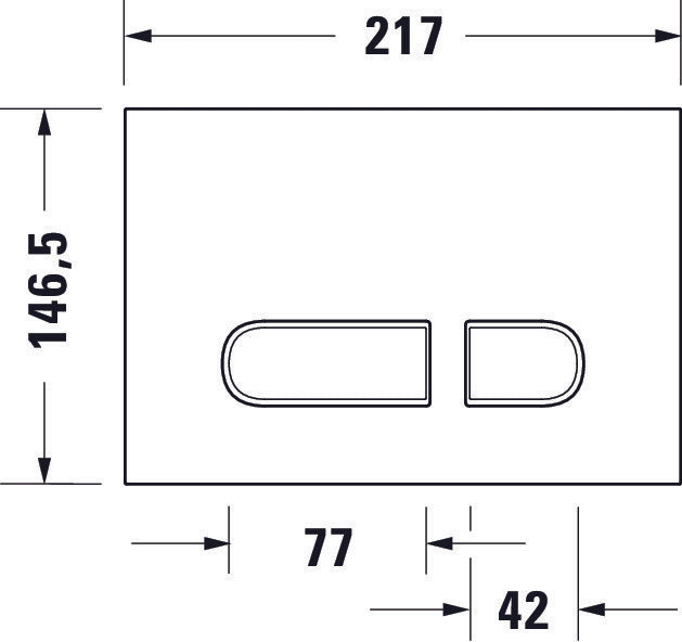 Duravit DuraSystem placa de descarga mecânica para WC 