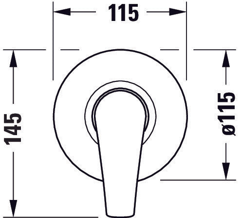 Misturadora de duche Duravit DuraVelez, encastrável, 1 consumidor, cromada