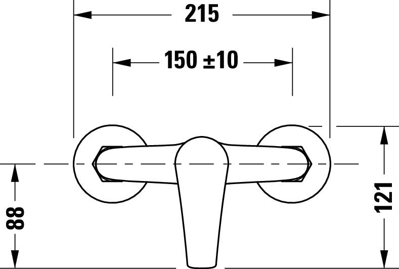 Duravit DuraVelez misturadora de duche, montagem na superfície, 1 consumidor, cromada