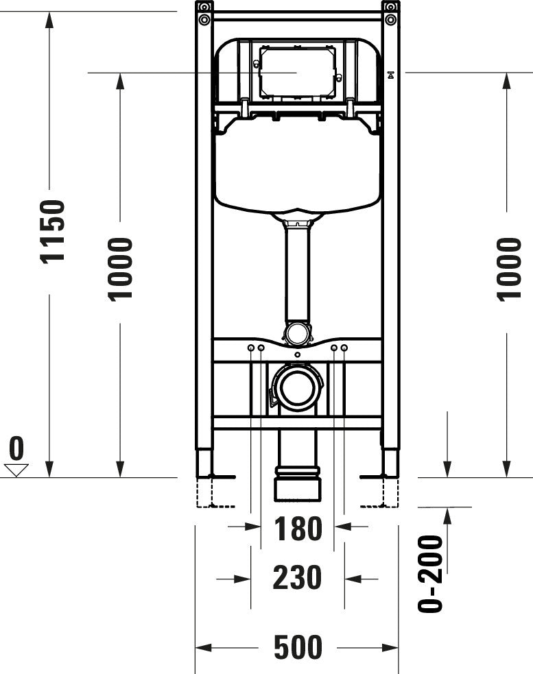 Duravit DuraSystem elemento de instalação para WC