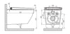 Conjunto completo de sanita com chuveiro higiénico Basic 1104 com elemento de parede Geberit Duofix