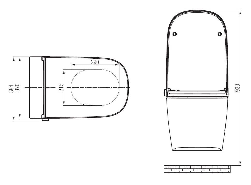 Conjunto completo de sanita com duche PRO+1104 com elemento de instalação pré-parede Geberit Duofix