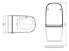 Conjunto completo de sanita com chuveiro higiénico Basic 1104 com elemento de parede Geberit Duofix