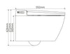 Conjunto completo de sanita com chuveiro higiénico Basic 1104 com elemento de parede Geberit Duofix