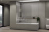 Chuveiro Nano vidro real 6mm NT209 - 120 x 140 cm - cor do perfil seleccionável