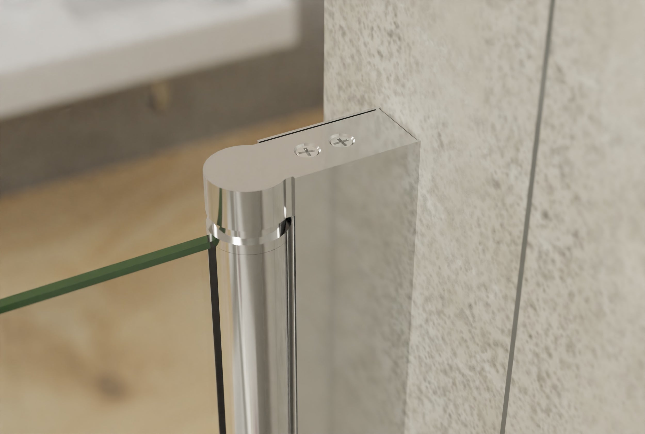 Chuveiro Nano vidro real 6mm NT201 - perfil cor & tamanho seleccionável