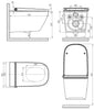 Conjunto completo de sanita com duche PRO+1104 com elemento de instalação Geberit Duofix