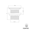 Válvula de escoamento FLOWTEC com grelha