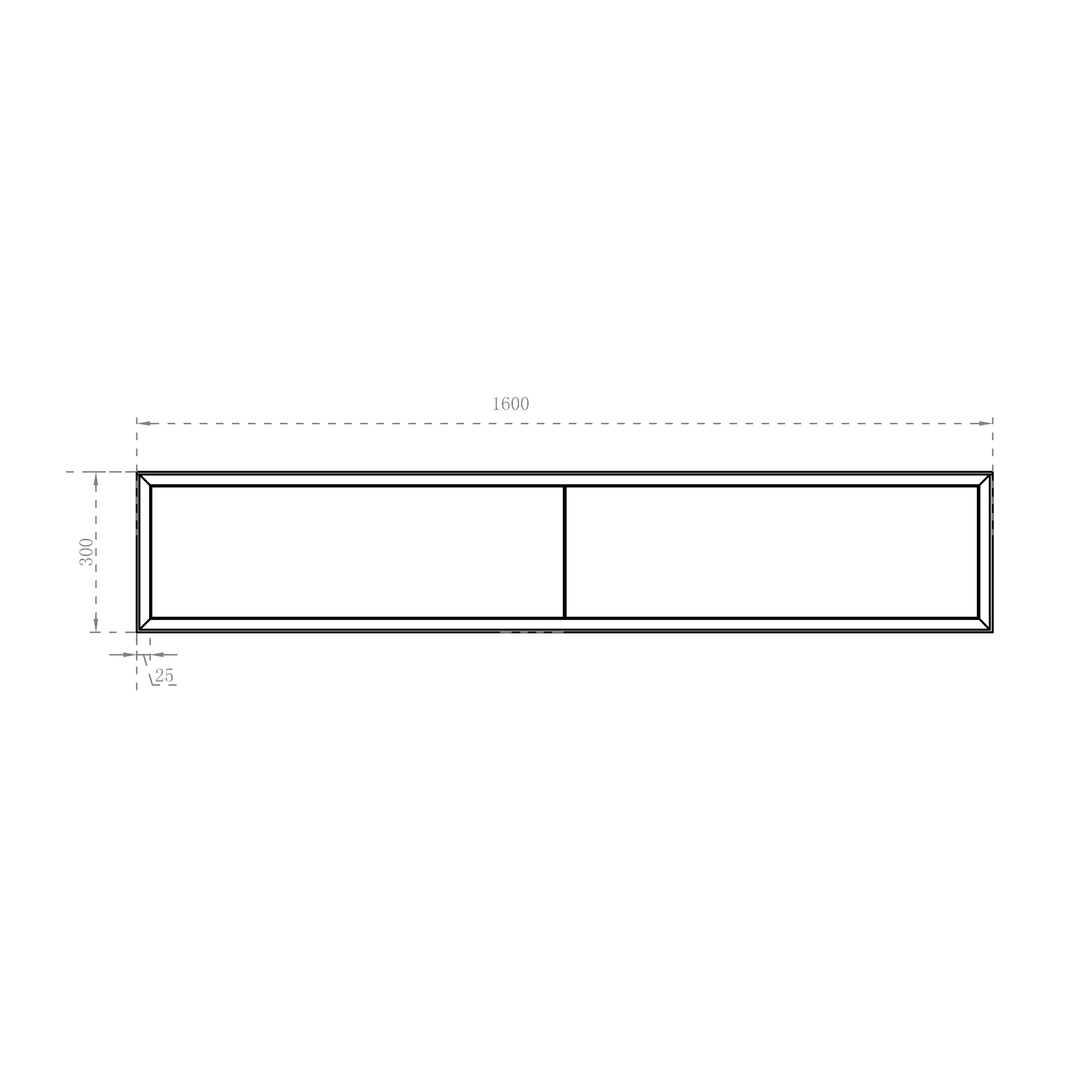 Aparador de banheiro Fiona Slim 160 cm Branco Fosco 