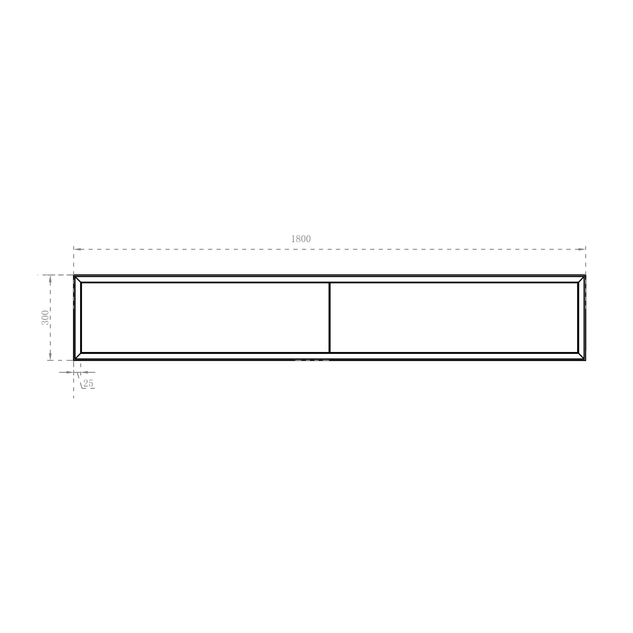 Aparador de banheiro Fiona Slim 180 cm Branco Fosco