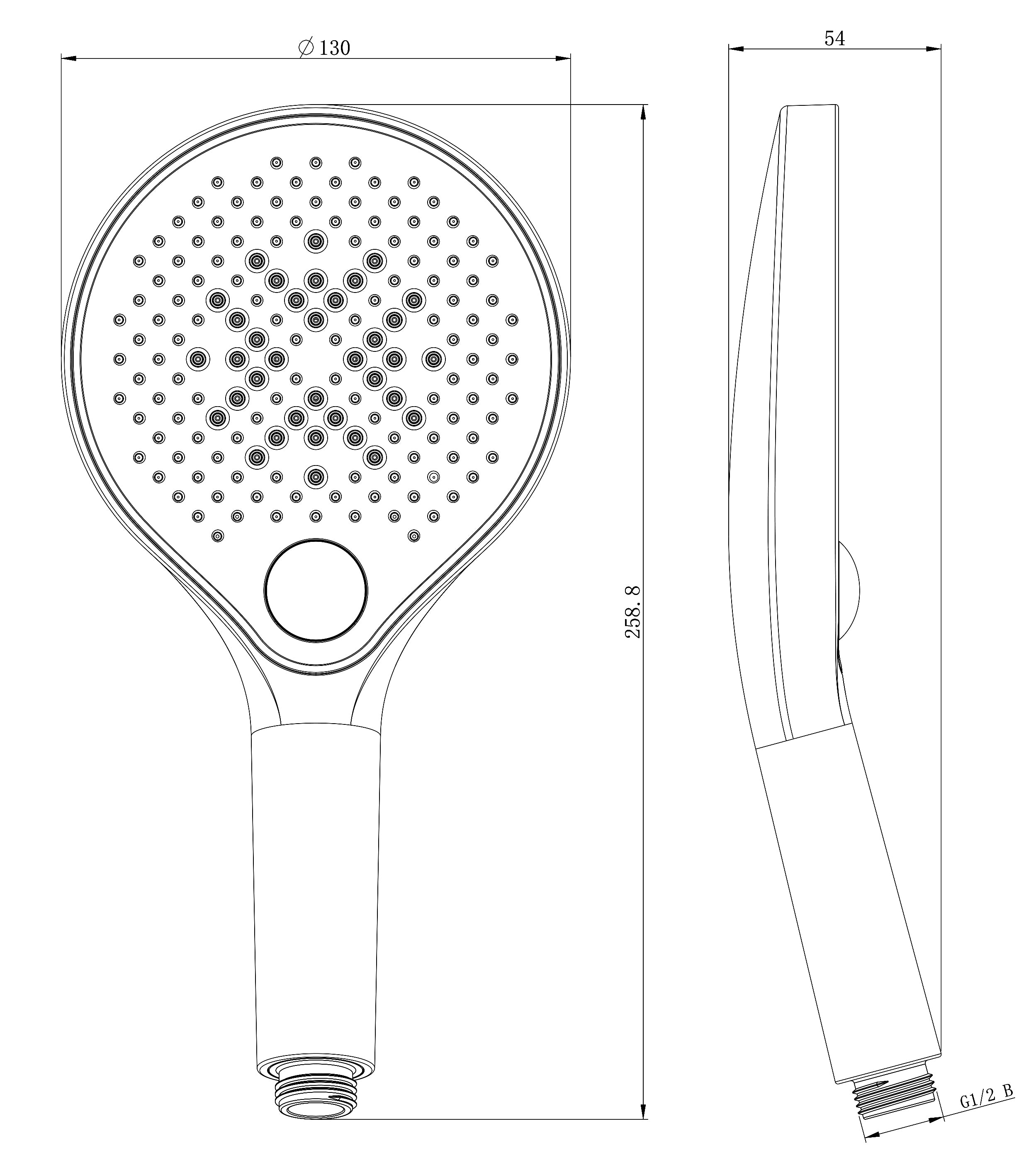 Coluna de duche de design termostática 8221 BASIC