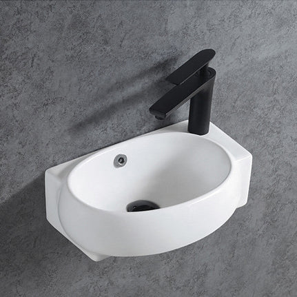 Lavatório de parede em cerâmica KW198 para WC de visitas