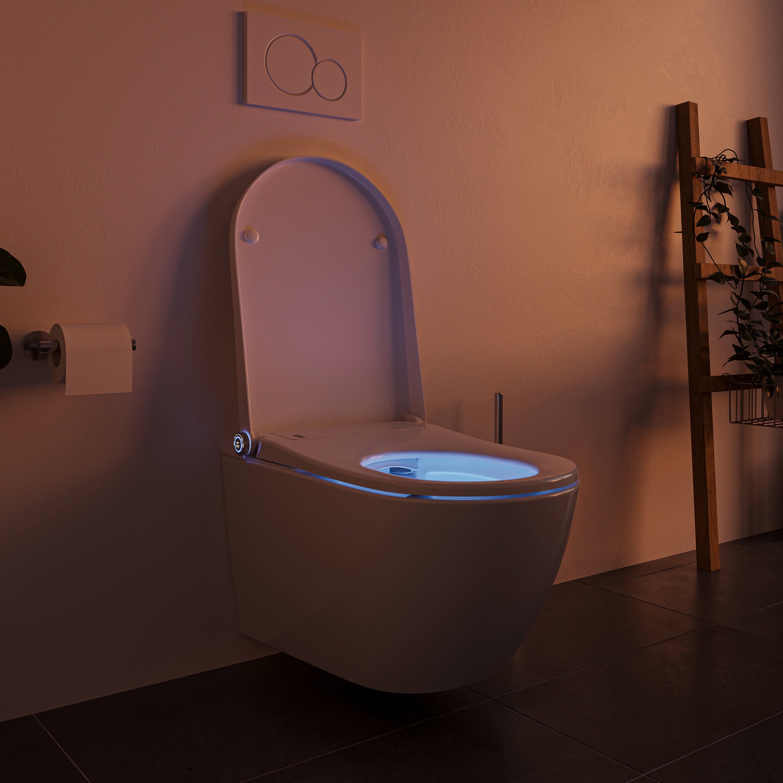 Conjunto completo de WC com chuveiro PREMIUM 1102 com elemento de instalação Geberit Duofix