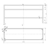 Consola de metal para lavatório 150S
