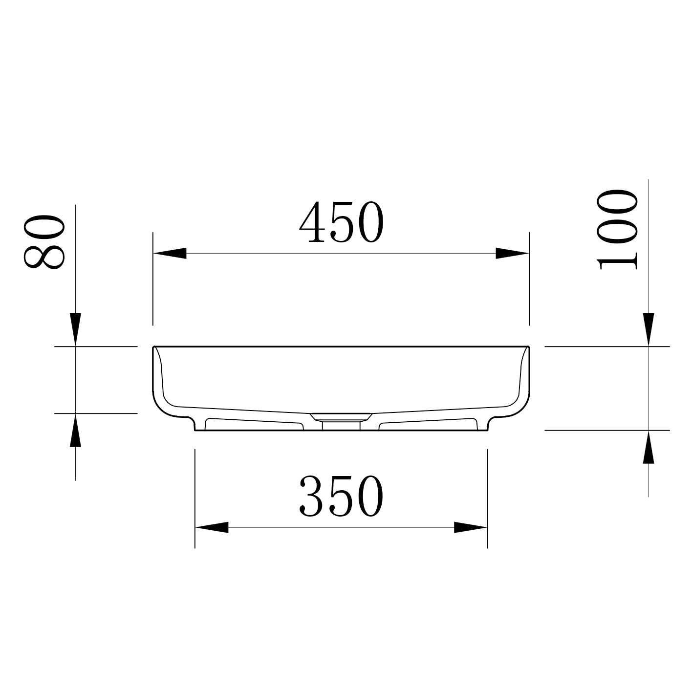 Bancada de lavatório de design NT2420 de fundição mineral - aspecto betão fosco - 45 x 45 x 10 cm