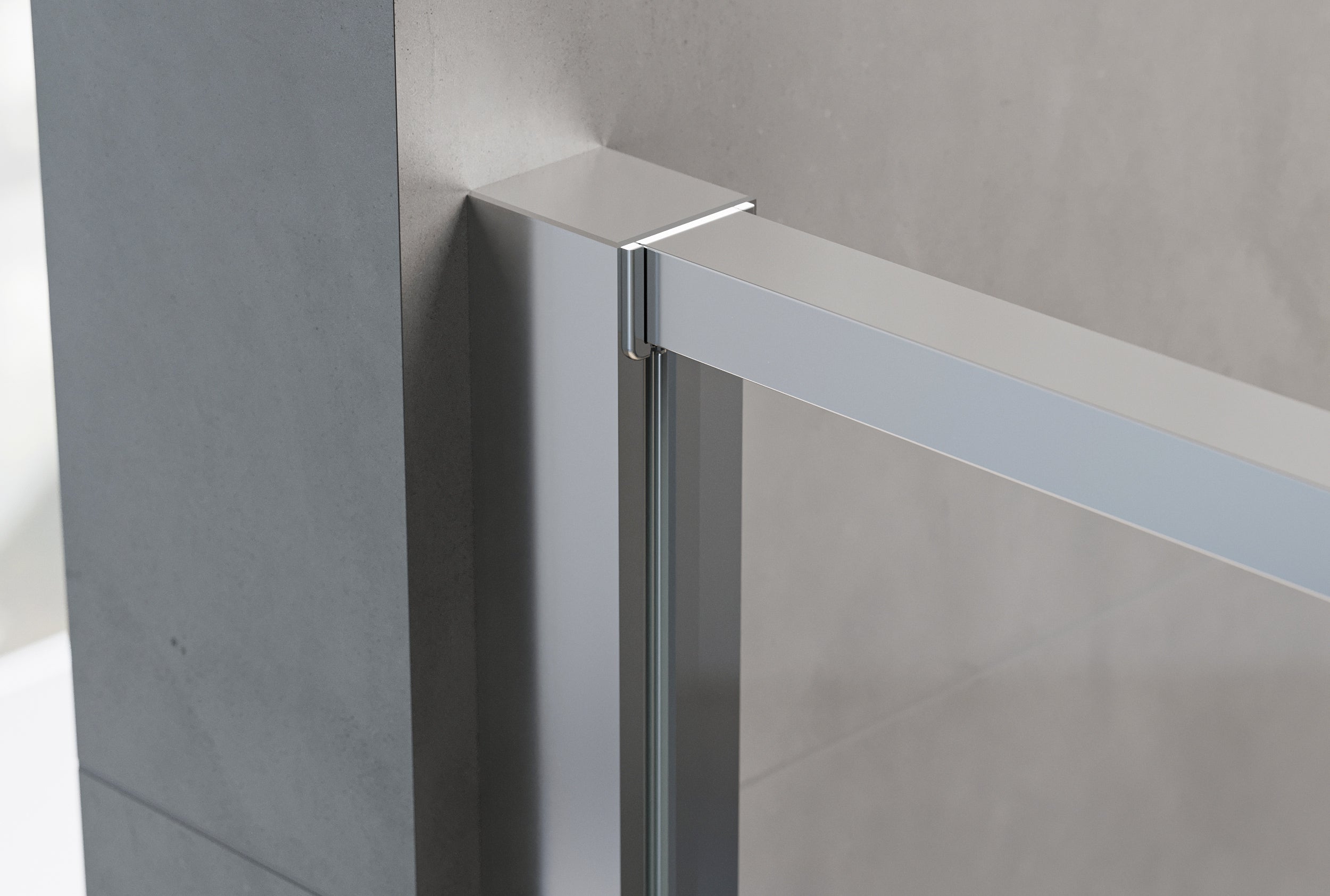 Duche de canto com porta giratória NT604 FLEX - vidro nano transparente de 6 mm - cor do perfil selecionável