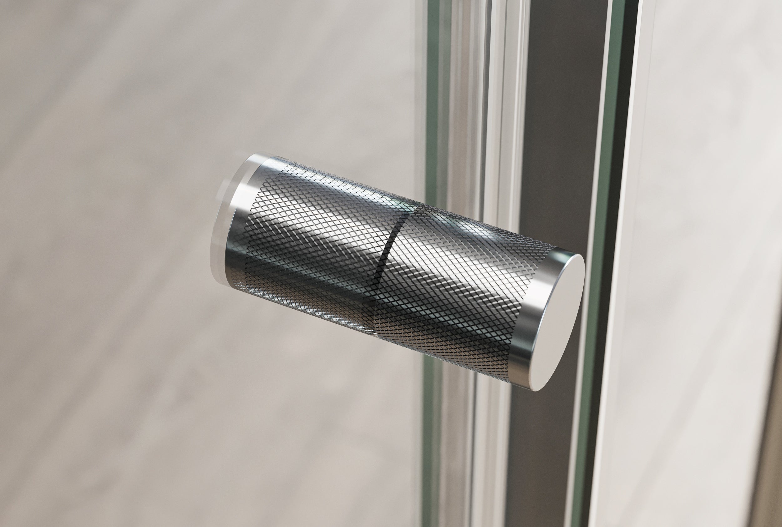 Duche de canto com porta giratória NT604 FLEX - vidro nano transparente de 6 mm - cor do perfil selecionável