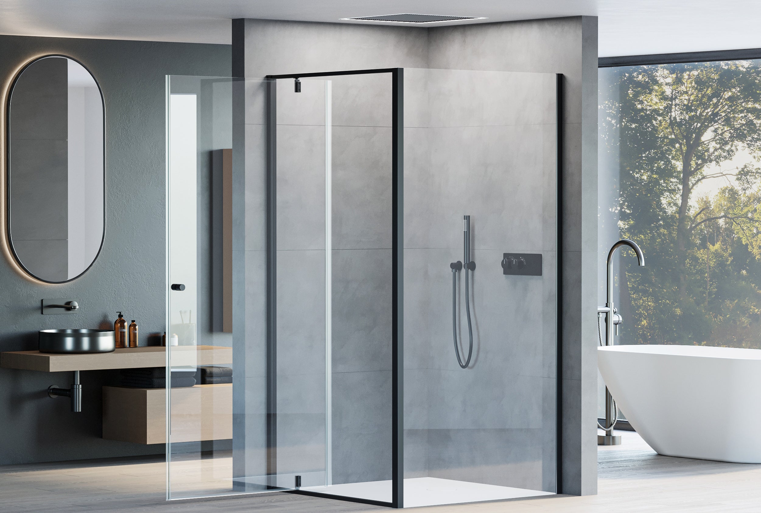 Cabine de canto com porta de abrir NT604 - FLEX